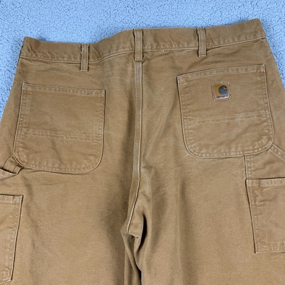 Carhartt Pants Men 40x30 (Fits 36x29) Brown B11 Duck Work Carpenter Canvas - Picture 3 of 16